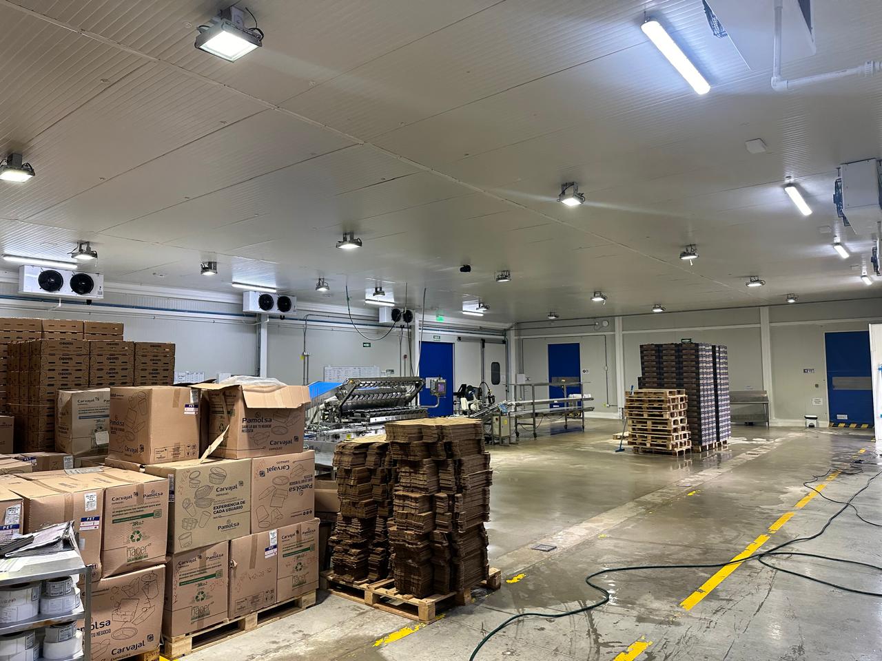 Sala de proceso refrigerada para industria alimentaria